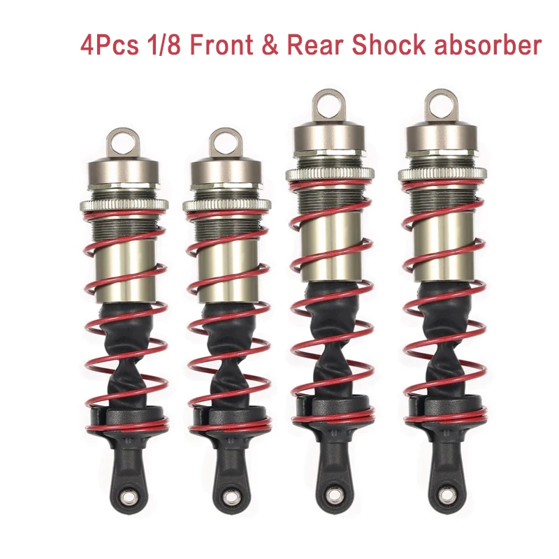 

4Pcs 120mm Front & 143mm Rear Shock Absorber Damper Suspension for 1/8 JLB HSP EM Racing DHK HPI DF-Model Truck Buggy Truggy