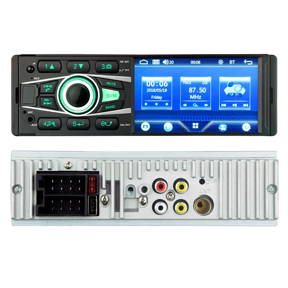 AIYIMA 4 1 &quot1 Din Bluetooth универсальный автомобильный MP5 плеер USB TF карта AUX FM радио MP4