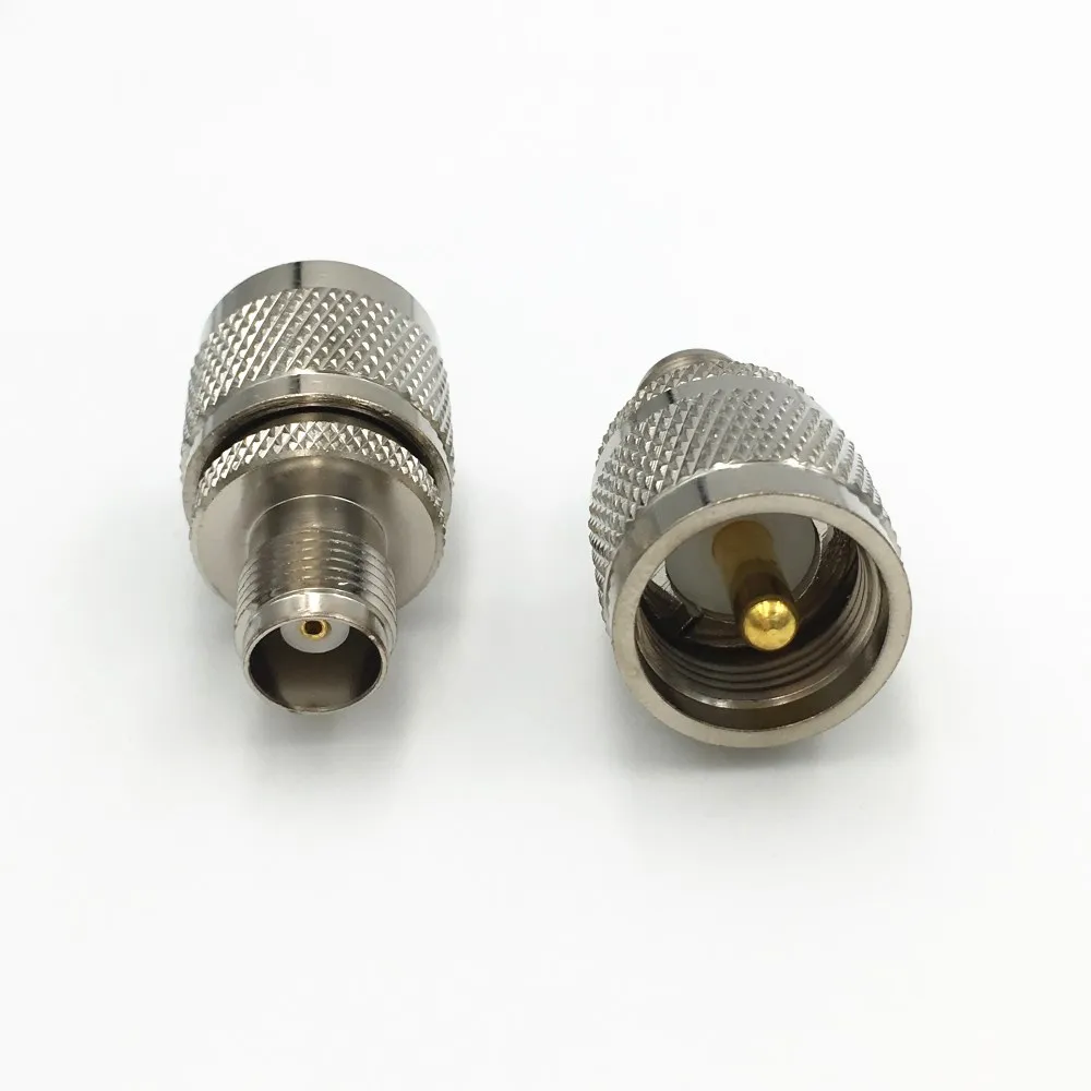 100 шт. латунь PL259 UHF штекер PL 259 разъем к TNC Гнездовой RF коаксиальный Прямой адаптер