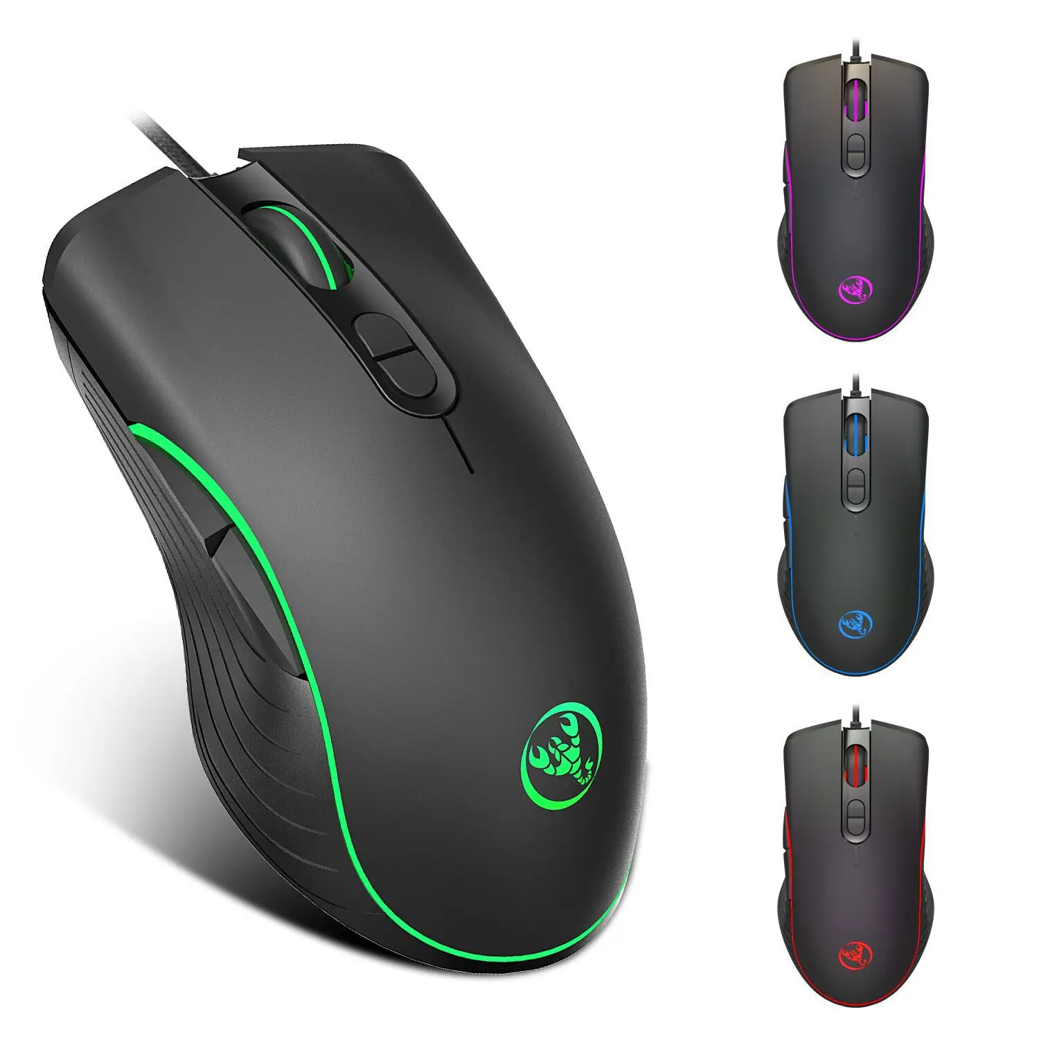 Новая игровая мышь Hongsund RGB light для электронных видов спорта четыре файла могут