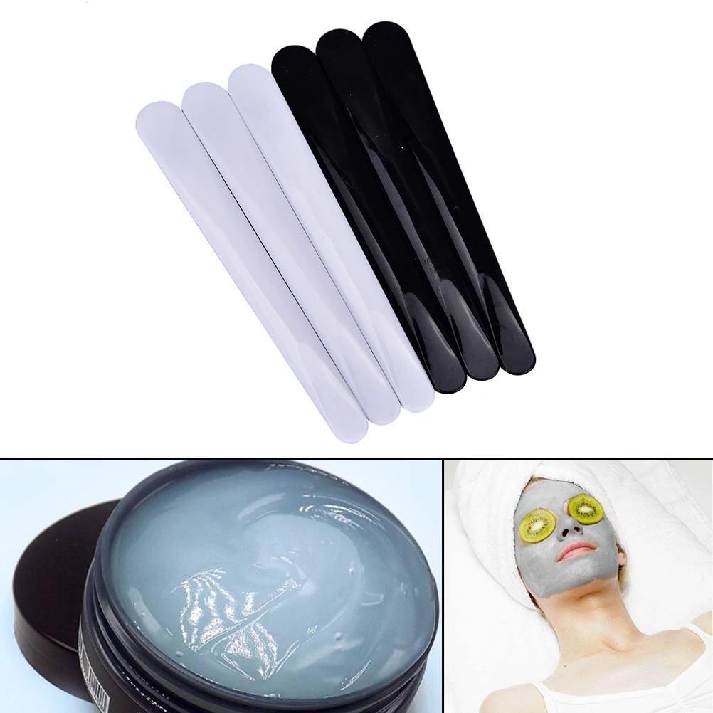 Длина 10,8 см 10 шт косметический шпатель пластиковая DIY маска для лица лопатки для смешивания ложка палочка Пластиковые инструменты для макияжа белый черный