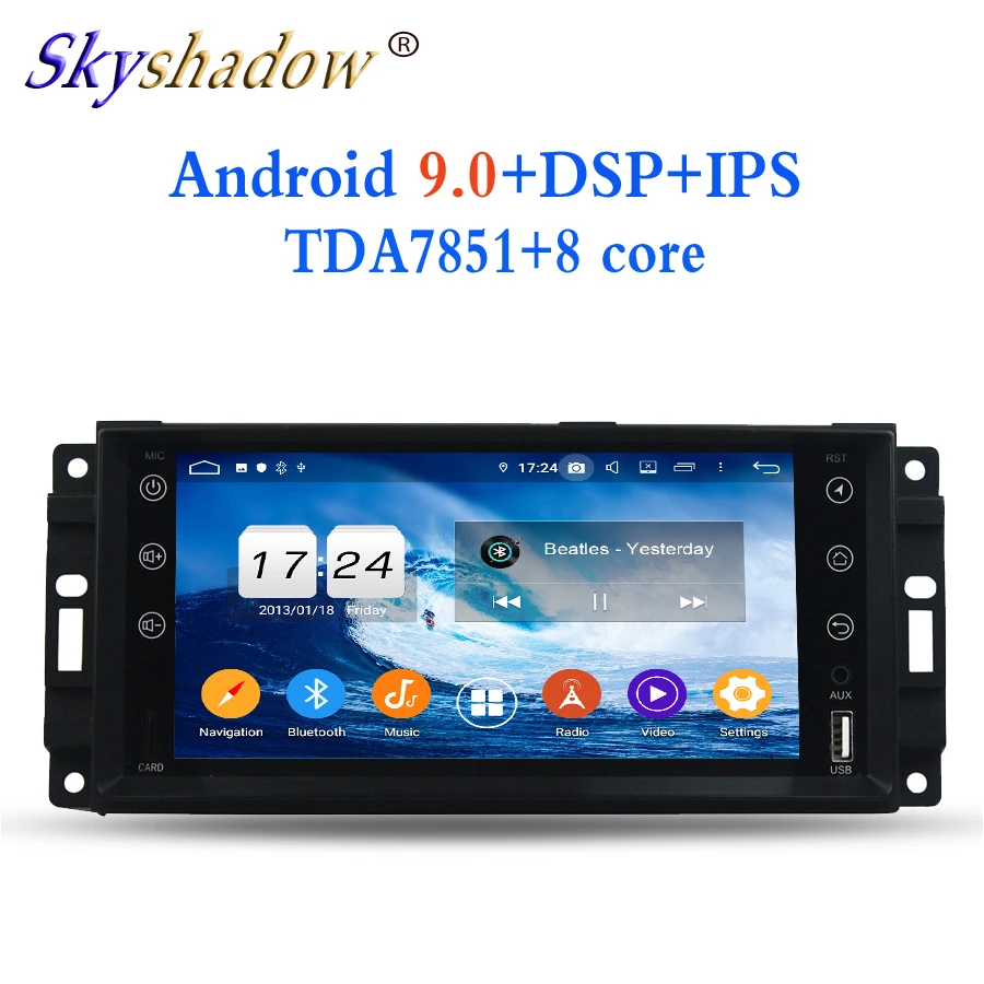Flash Deal 7" 1din Android 9.0 For Jeep Sebring Cherokee Compass Wrangler Commander 4GB + 32GB Car DVD Player GPS map RDS Radio wifi BT 4.2 3
