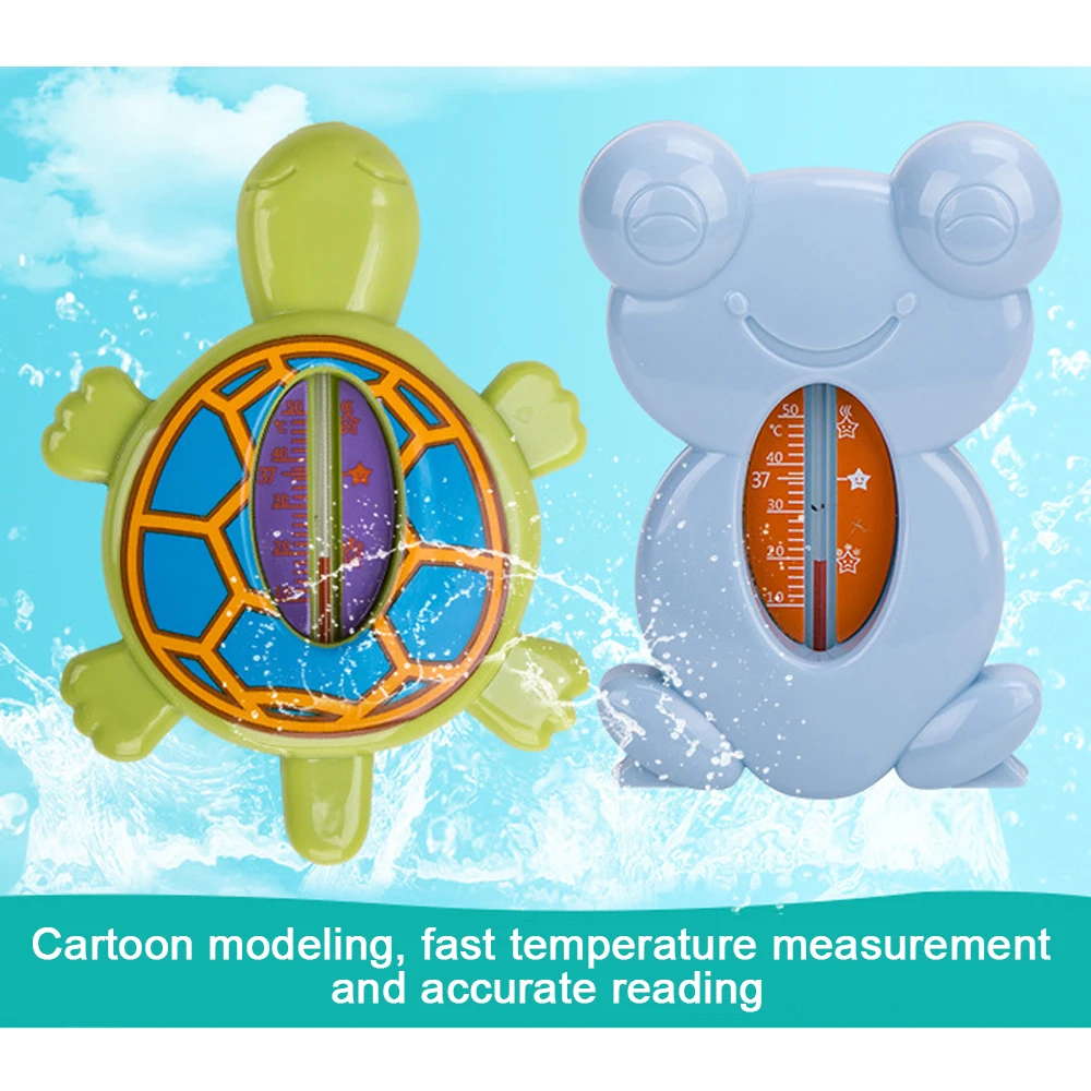 Baby Bath Take a Shower Thermometer Cartoon Animal Elephant Frog Shape Pink Blue Yellow Green Baby Water wireless Thermometer (9)