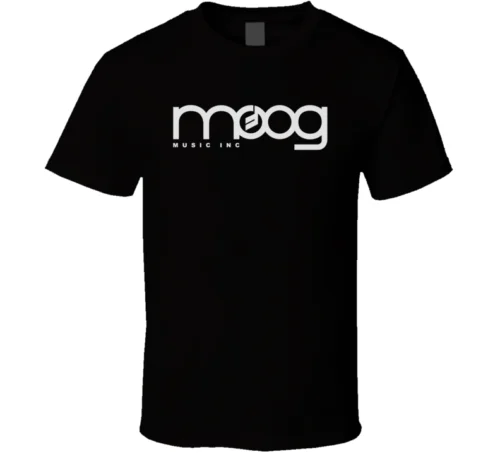 Moog Synthesizer Music Inc Logo shirt black white tshirt men's free shipping | Мужская одежда