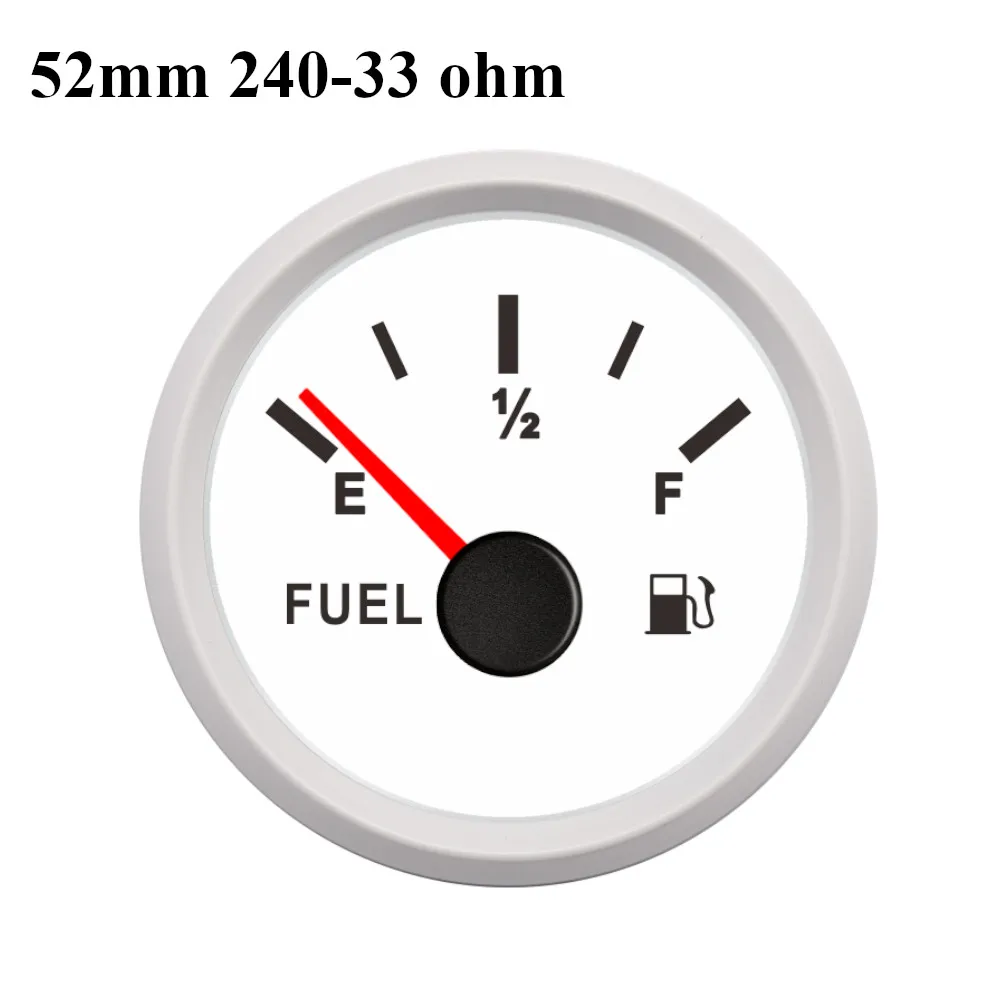 УФ-фильтр 52 мм с 0-190 Ом Указатель уровня топлива метр цифровой указатель расхода топлива для лодки автомобиля морская яхта индикатор бака с красной подсветкой 12/24V - Цвет: WW 240-33ohm