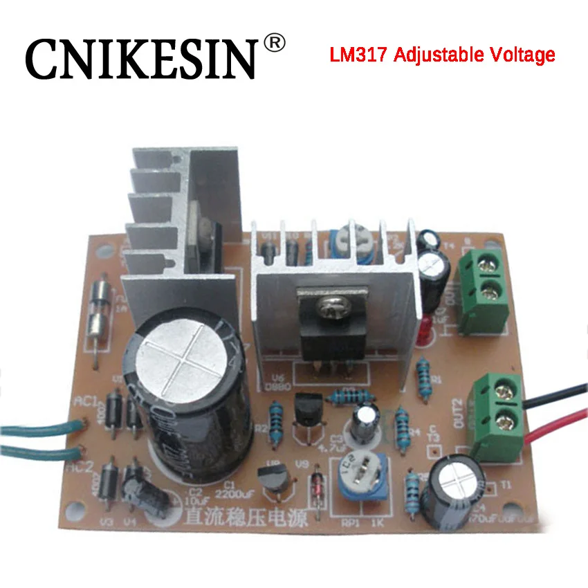 Cnikesin LM317 Регулируемый Напряжение стабилизировалась Питание Комплект DC