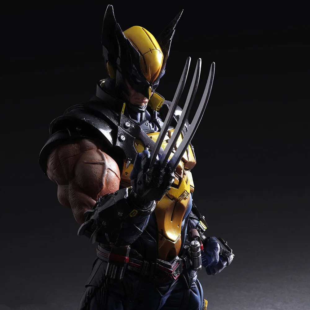 PLAY ARTS 26 см Marvel X-MEN Росомаха ПВХ фигурка модель игрушки