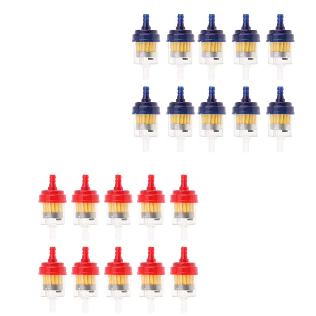 20pcs 6mm 1/4 Inch Transparent Gas Filter For Dirt Bike ATV Taotao Sunl Roketa