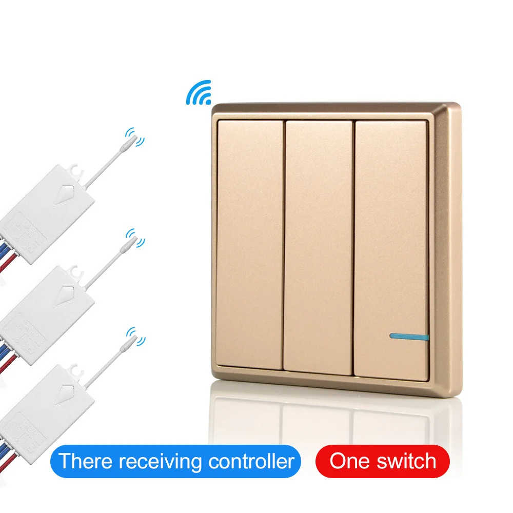 

Remote Control Wireless Switch and Receiver Kit - No Wiring Waterproof Wall Switch Light Switches Ceiling Lamps LED Bulbs