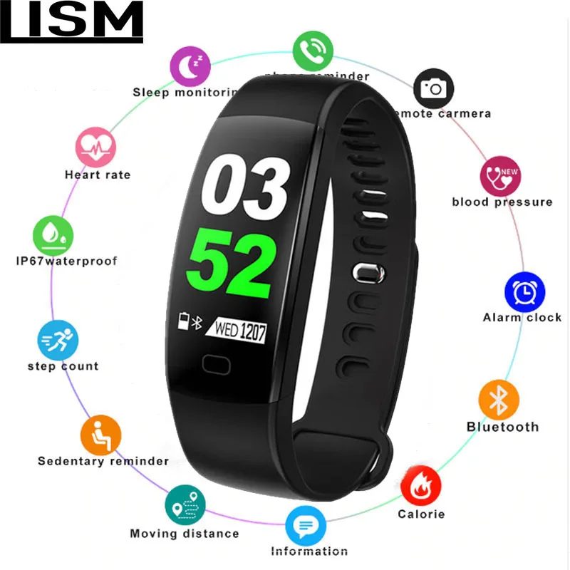 

New Smart Bracelet Fitness Tracker Wristband Blood Pressure Heart Rate Monitor With Pedometer Bracelet For Android IOS Pulsera