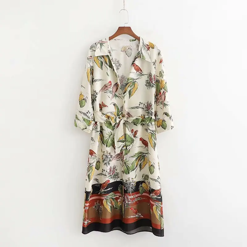 

XD50-1912 European and American Fashion Flower Printed Dresses