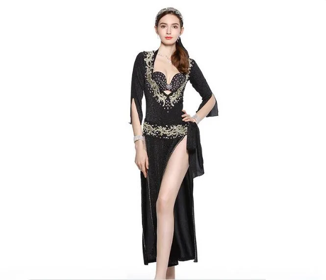 ISKANDARANI ABAYA DRESS COSTUME BALADI EGYPT HANDMADE BELLY DANCE GALABEYA