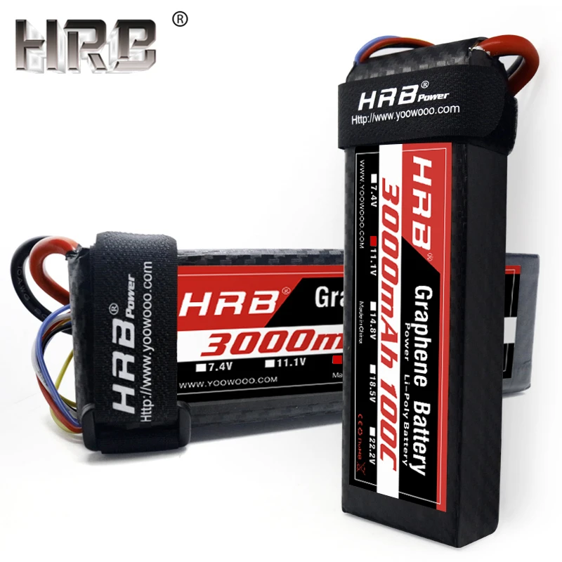 HRB Графен 2S 7,4 V 3000mah Lipo батарея 3S 11,1 V 4S 14,8 V 5S 18,5 V 6S 22,2 V 100C XT90 XT60 Deans T EC5 Запчасти для радиоуправляемых автомобилей и самолетов