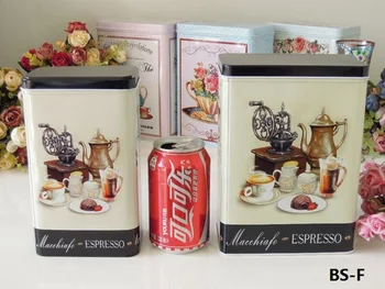 

rectangle tin box/tea tin box/food tin can/biscuit metal storage box