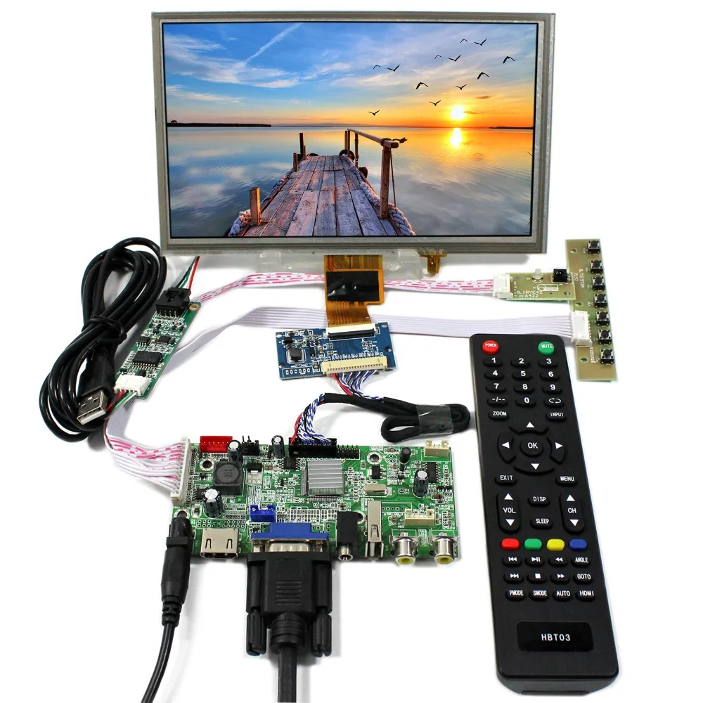 HDMI VGA 2AV USB LCD Controller Board With 8inch 1024x600 ZJ080NA-08A Touch LCD Screen HDMI VGA 2AV USB LCD Controller Board With 8inch 1024x600 ZJ080NA-08A Touch LCD Screen