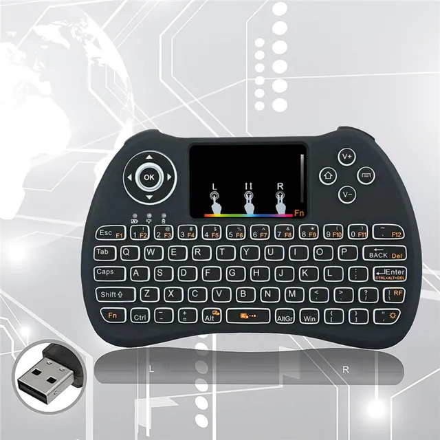 Best Offers 2.4GHz LED Backlit Air Mouse Gamer Mini Wireless Gaming Keyboard With Remote Control Touchpad For PC Smart TV Android TV Box