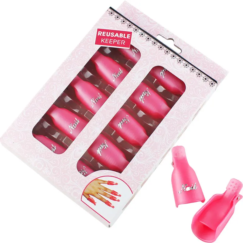 New Arrival Professional 10Pcs Nail Polish Remover Soak Off Cap Nail