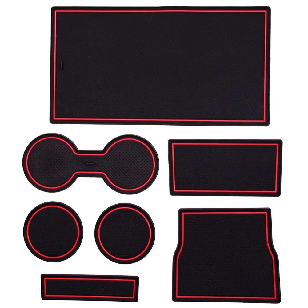 

7Pcs/Set Anti-slip Cup Holder Mat Center Console Liner Pad for Tesla Model 3
