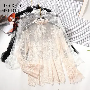 

Darcydebie Women Sexy Harajuku Mesh Net See Through T Shirt Hollow Transparent Undershirt Star Base Top Camisas Femininas Clubwe