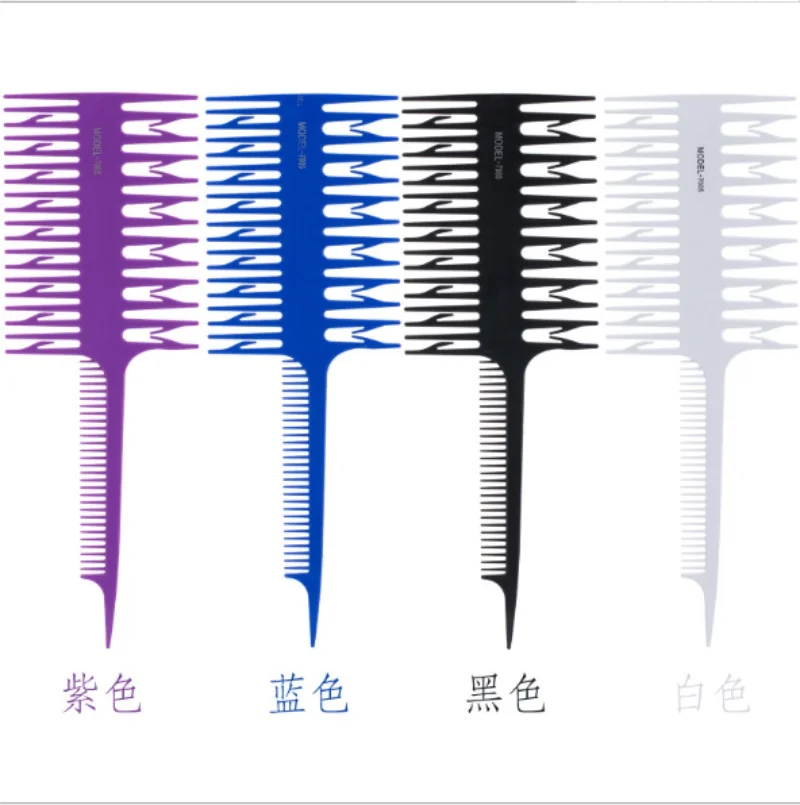 

Professional Hair Dye Comb 4 Colors Fish Bone Shape Comb Hair Dyeing Sectioning Comb Hair Tools Barber Salon / by dhl 500pcs