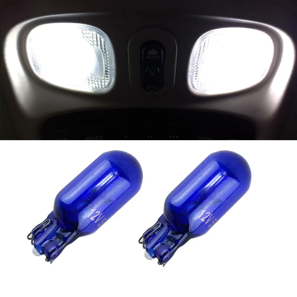 

2Pcs T10 W5W 168 194 Halogen bulb 12V for Car Wedge Side Light Bulb White Car Tail Light Side Parking Dome Door Map Lighting