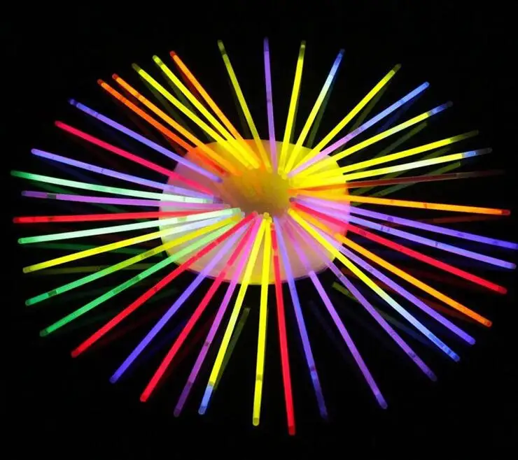 Новинка 100 шт Смешанные креативные световые палочки для дня рождения, рождественского концерта, детские игрушки, семь цветов, светящиеся палочки