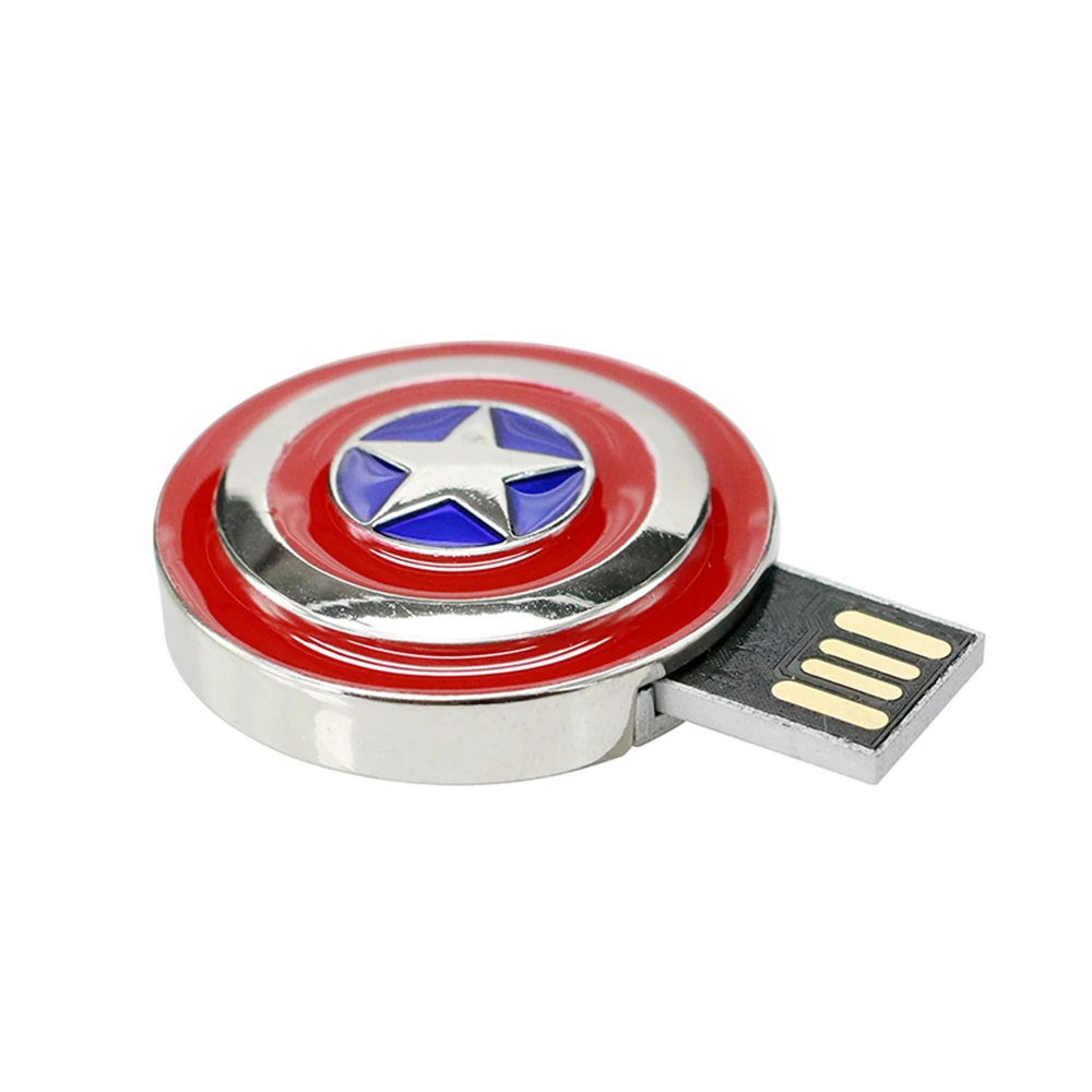 Флешки Капитан Америка щит USB Флэш-Диск флеш-диск USB 2,0 Флешка 4 ГБ 8 ГБ 16 ГБ 32 ГБ 64 ГБ Флешка карта памяти