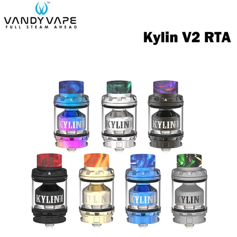 

Vandy Vape Kylin V2 RTA Tank 3ML 5ML Vandyvape rta atomizer Support Single Dual Coil Deck Build rta vaper