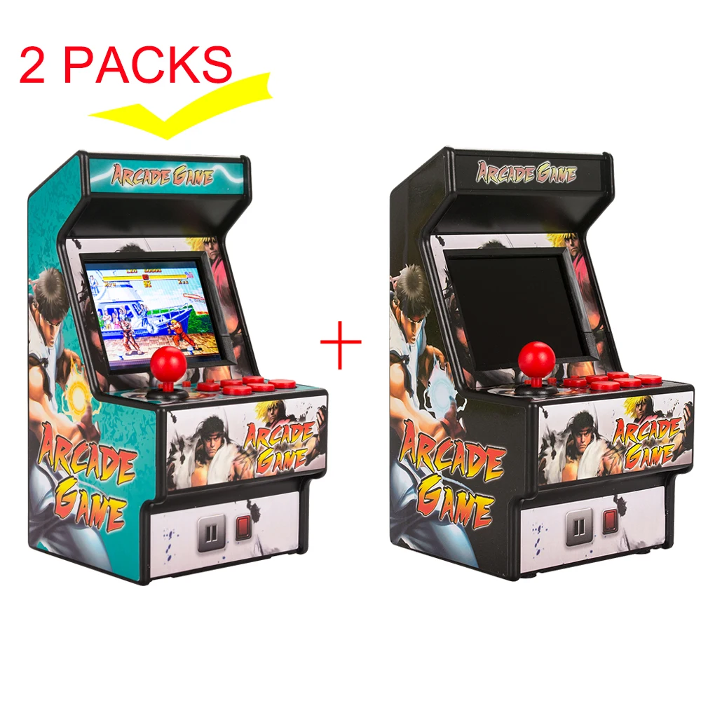 

WOLSEN Retro Mini Arcade Handheld Game built in 156 games 16 Bit Game player Classic portable game console (pack of 2)