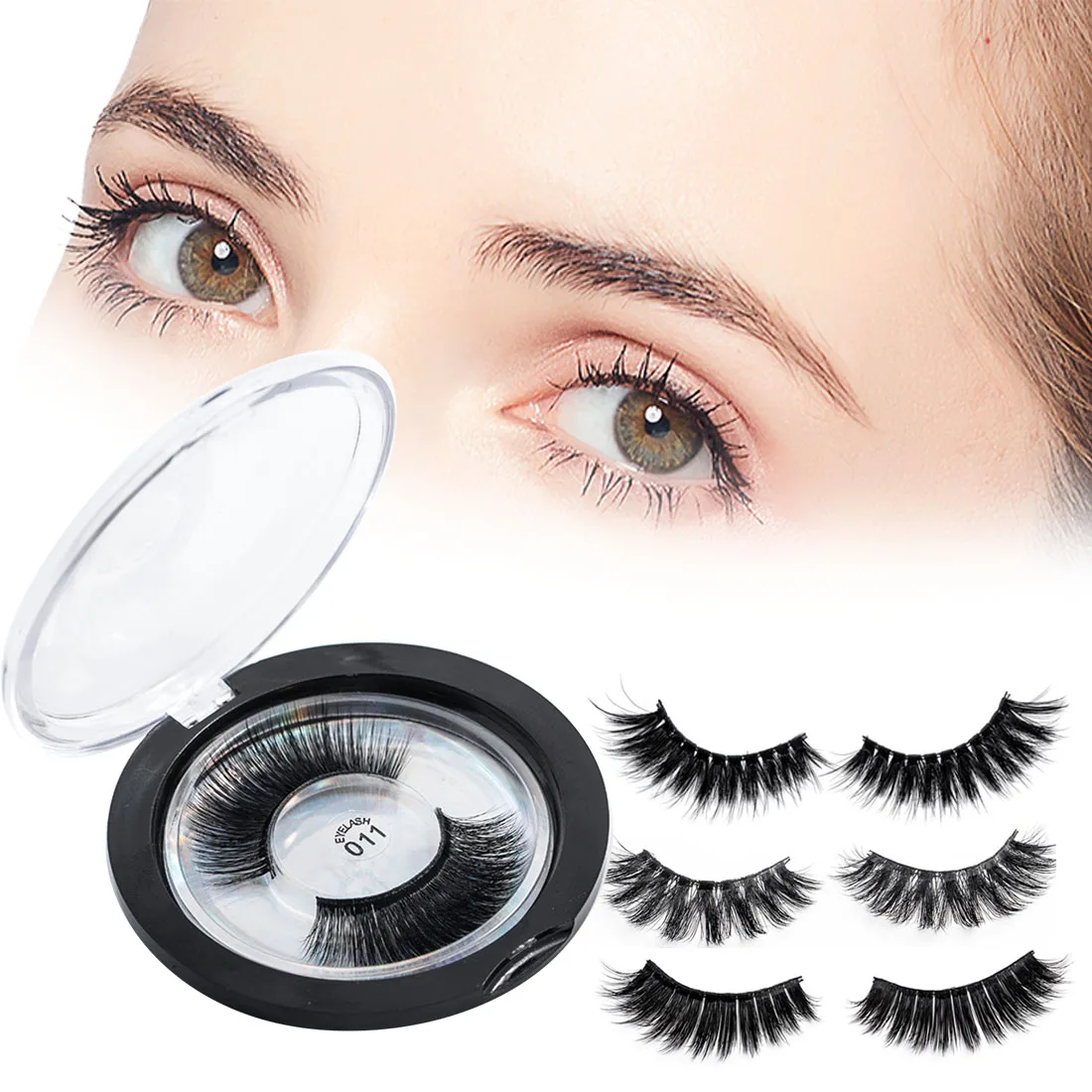 Mink False Eyelashes Long Lasting Lashes 3D Silk Protein Mink Lashes