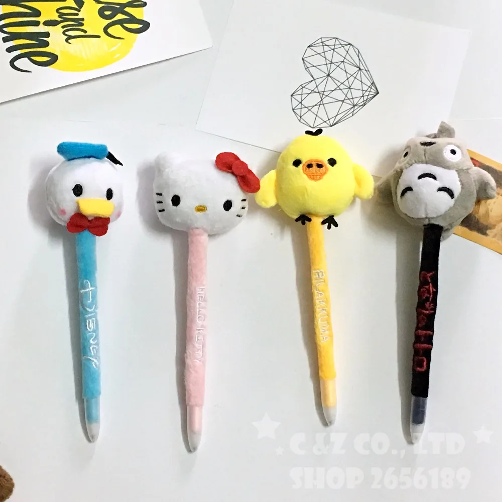 Anpanman/Sakura Momoko/Don Duck/Totoro Kiiroitori милая плюшевая шариковая ручка мягкая мини