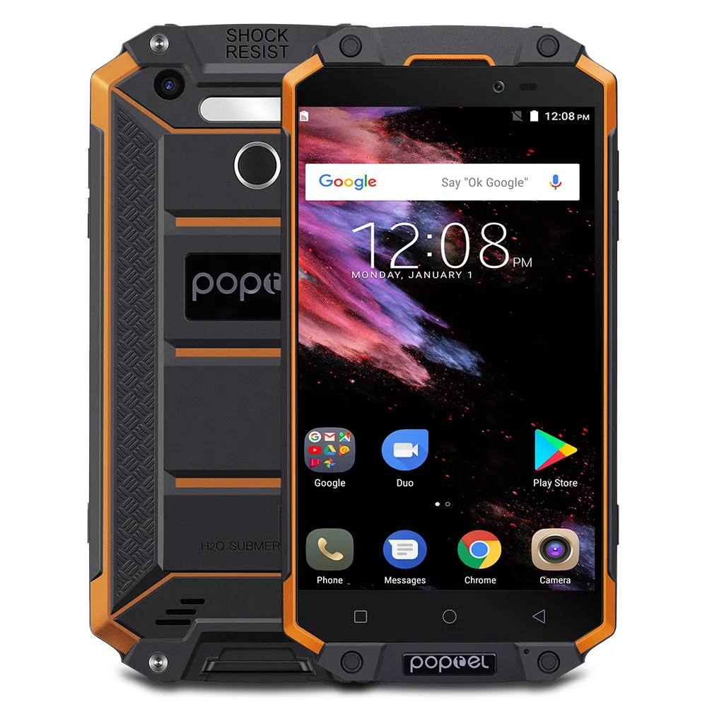 POPTEL P9000 MAX 5 &quotFHD IP68 водонепроницаемый мобильный телефон 4 Гб + 64 9000 мАч 13.0MP Android 7 0