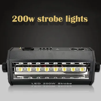 

AC90-260V Strob Stage light DMX Sound Control 8 LED Floodlight Party Disco DJ Light Music Show Projector White Effect light
