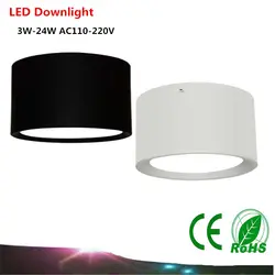 2 шт. LED Подпушка свет 5 Вт 7 Вт 9 Вт 12 Вт 15 Вт 18 Вт SMD5730 AC220V наряд подпушка свет белый черный свет потолка