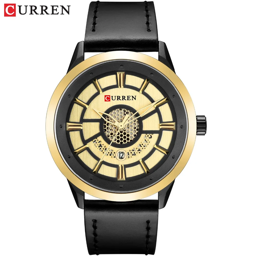 

CURREN Mens Watches Fashion Analog Quartz Casual Business Leather Wristwatch Male Clock Simple Classic Men's Watch erkek saati