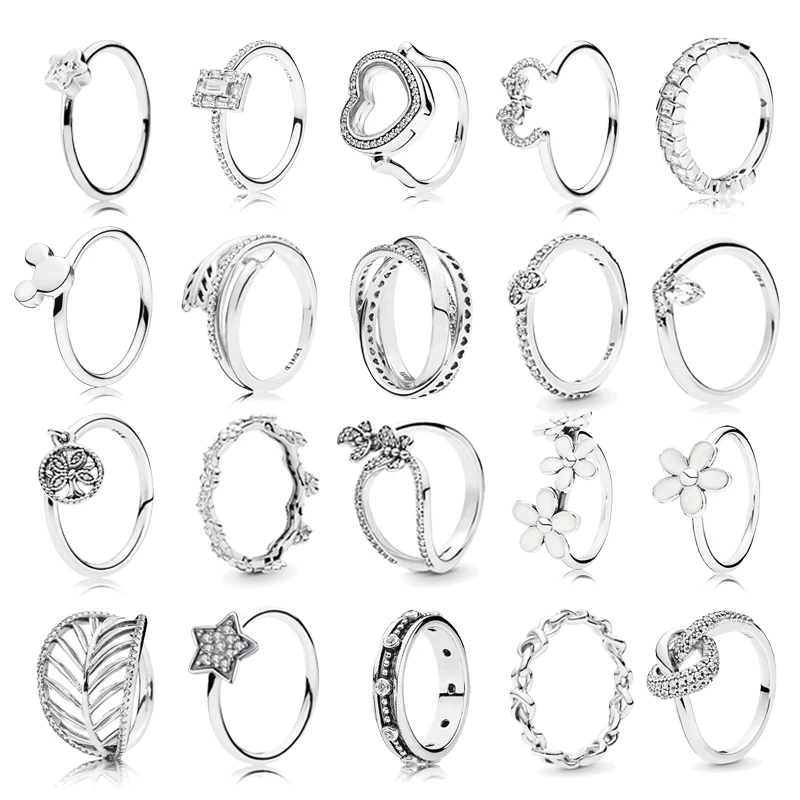 

925 Sterling Silver Butterfly Minnie Mickey Silhouette Ring Luminous Ice For Women Wedding Party DIY Pans Jewelry Gift