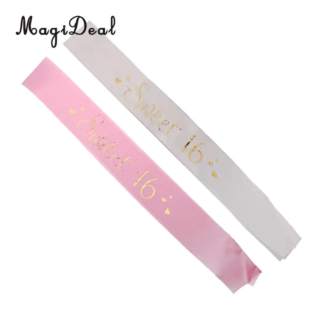Princess Satin Pink Wedding Bachelorette Party Fancy Dress Sash