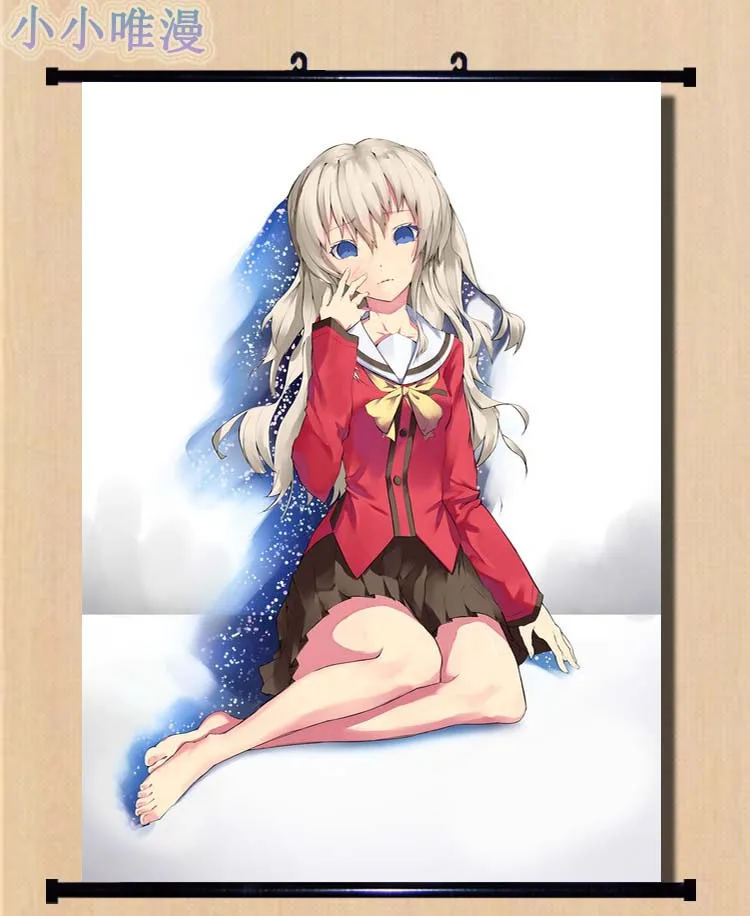 Японское аниме Charlotte Kurobane Misa & Otosaka Ayumi Tomori Nao домашний декор настенные прокрутки