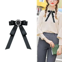 Женская обувь Простой японский горный хрусталь ткань галстук-бабочка бутоньерка дух колледжа воротник цветок лук брошь pin