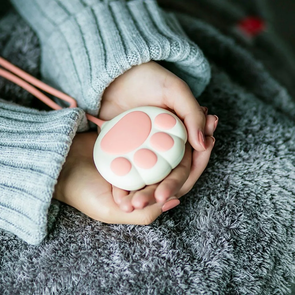 Мини-обогреватель для рук с изображением кошки и ладони, заряжаемый через USB, портативный обогреватель для рук с зарядкой от мобильного устройства, теплая зимняя грелка для детей