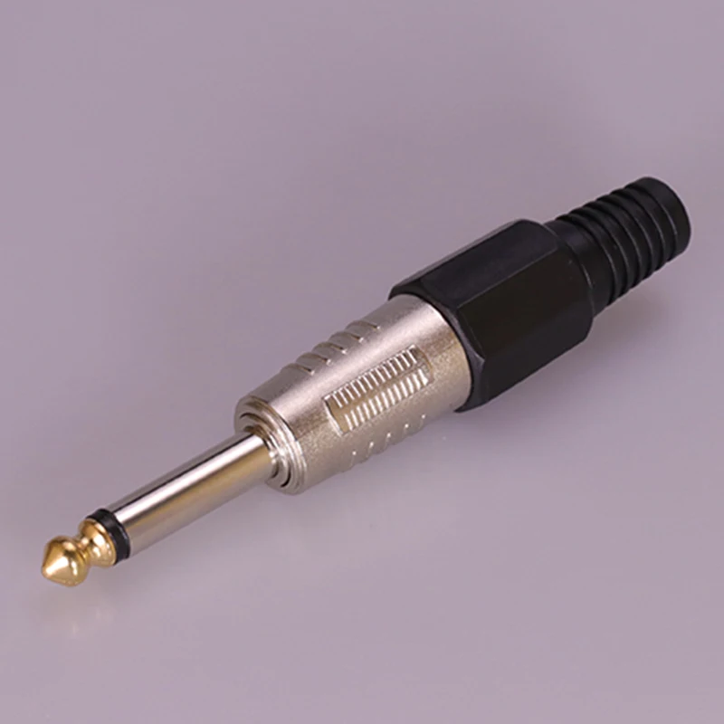 10 шт. 6 углов моно/стерео разъем 6,35 провода разъем аудио динамик 6,35 мм TS TRS разъем для микрофона усилителя никелированный