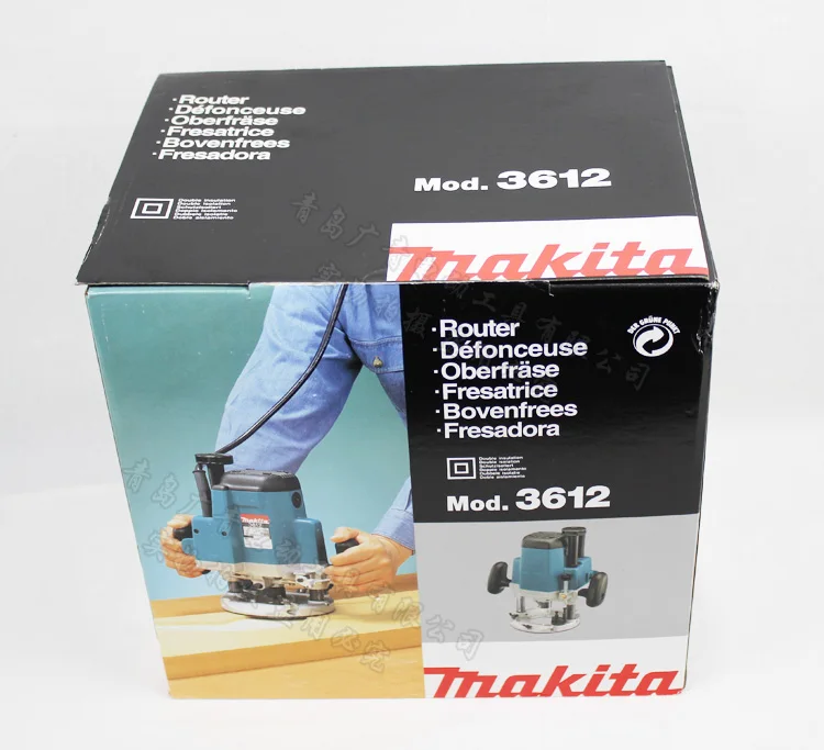 Япония Makita 3612 деревообрабатывающий гравировальный станок бакелитовый фрезерный станок долбежный станок по дереву обрезки 1650 Вт 160 мм 22000 об/мин