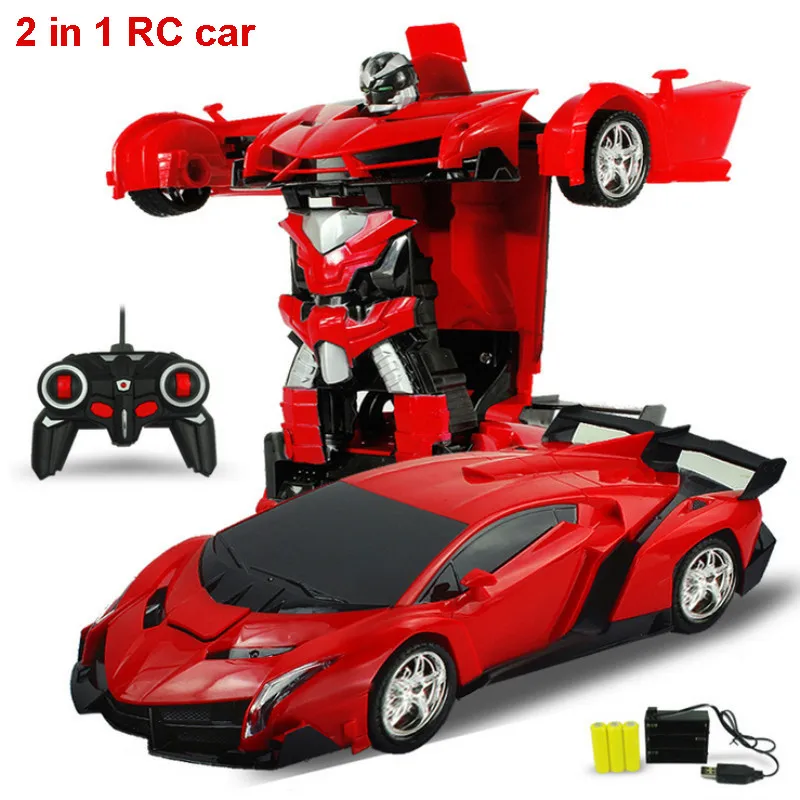 

2 in 1 RC Car Driving Sports Car Driving Transformation Robot Model Remote Control Car Fighting Toy Gift