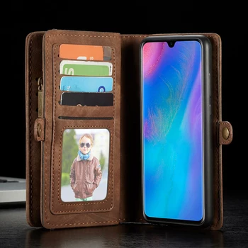 

Original CaseMe Case For Huawei P30 Pro Genuine Leather Wallet Case For Huawei P30/ P30 Pro/ P30 Lite Multi-functional Cover Bag