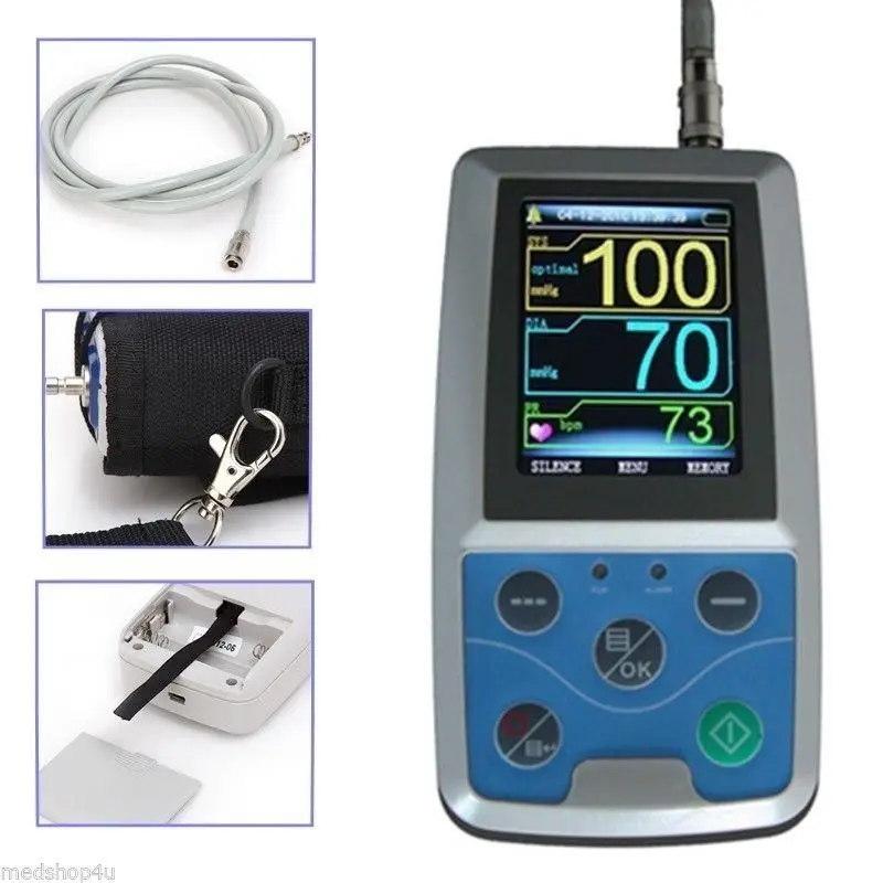 

ten pic 24 hours Ambulatory NIBP Blood Monitor ABPM50 tensiometros digital cuff blood pressure monitor blood pressure sensor