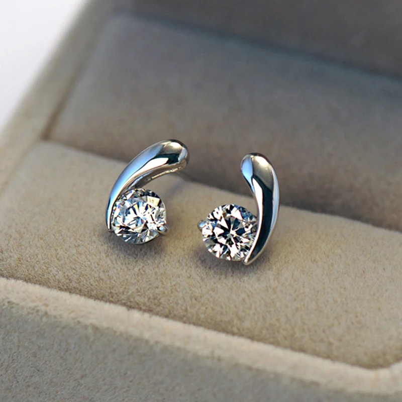 Сертифицированный 1CT пара чистый из белого золота 18 карат ювелирные украшения Для женщин серьги-гвоздики с муассанитом серьги для Обручение круглой бриллиантовой огранки