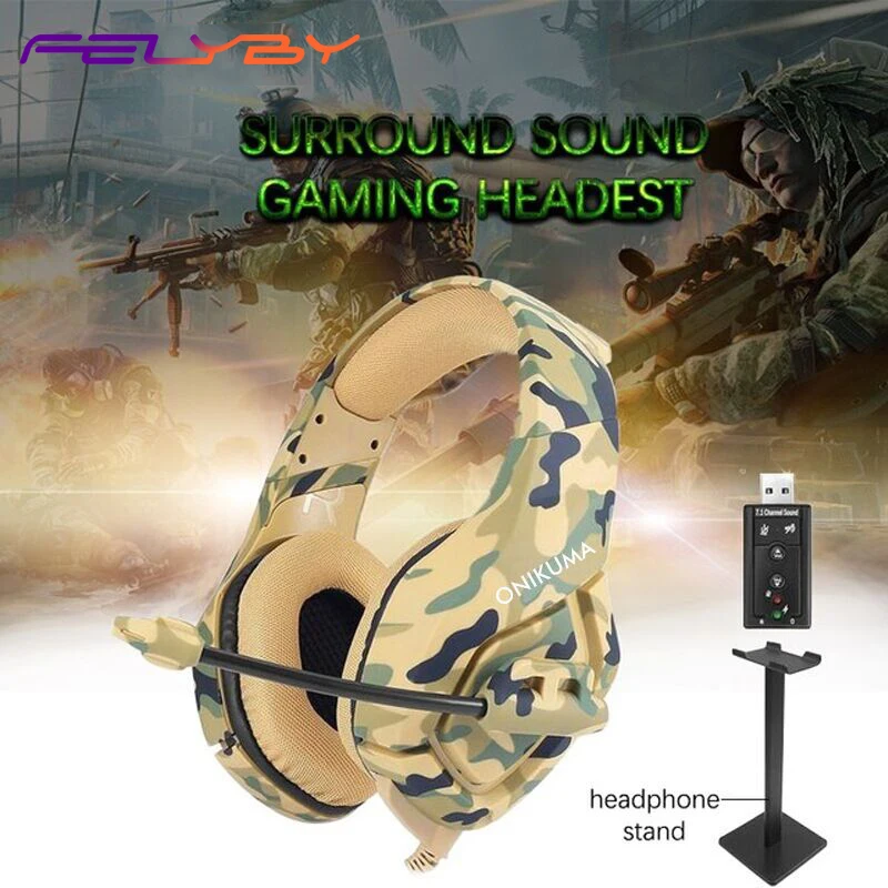 FELYBY Camouflage Bass font b Gaming b font Headset PS4 Applicable to Mobile font b Computer