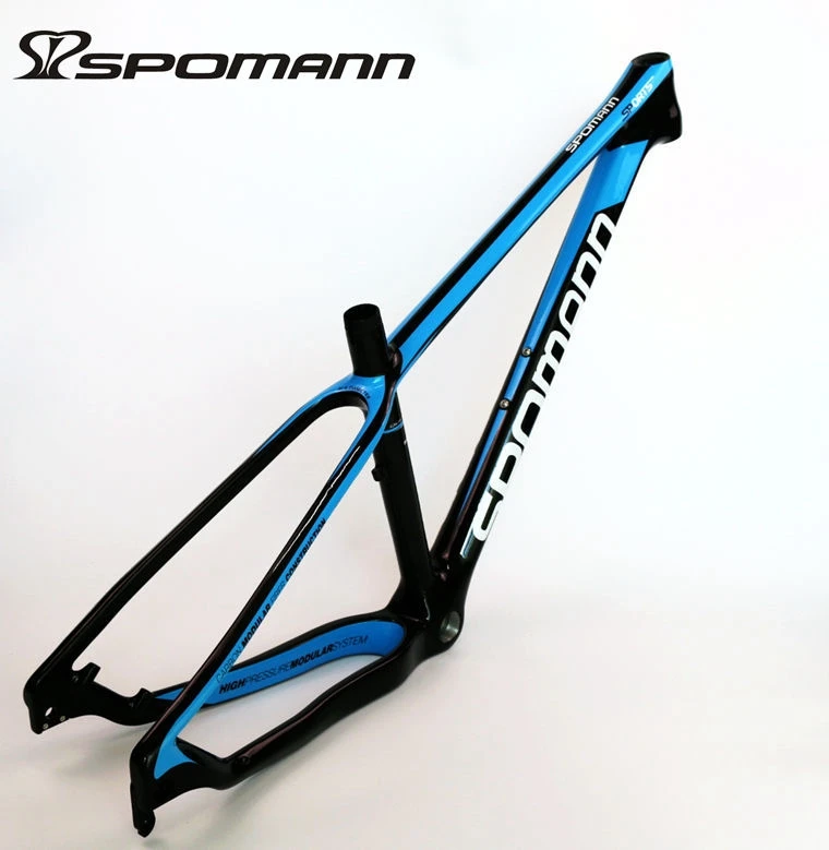 Sale New SPOMANN 27.5*15/17/19" inch Mountain bike UD full carbon fibre thru axle bicycle frames MTB 27.5er parts+headsets Free ship 1