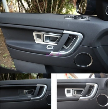 

Angelguoguo 4pcs Car Inner Door Handle Cover Bowl Hairline ABS chrome Decoration Sticker For LandRover Discovery Sport 2015 2016