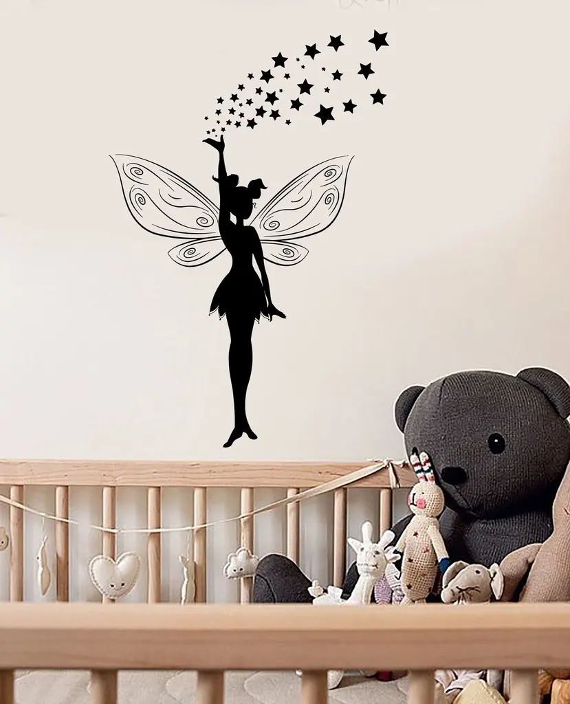 Fairy Tale Magic Girl Vinyl Art Stickers Nursery Wall Decals Girls Room